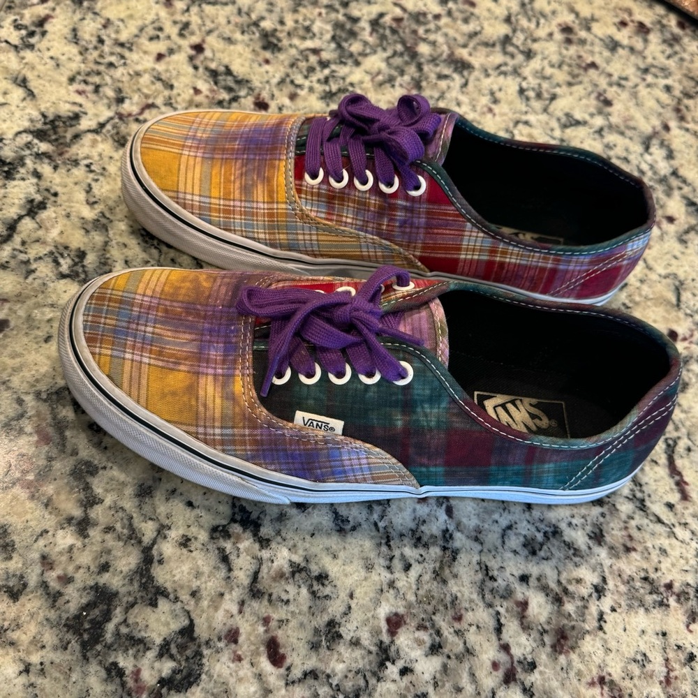 Vans Authentic Prep Sneaker Multicolor Plaid Colo… - image 2